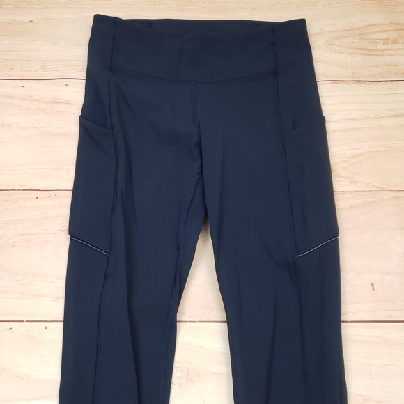 Lululemon Speed Up Leggings Womens Size 4 Tight Navy Blue Running Yoga LW5CANS - Picture 3 of 11